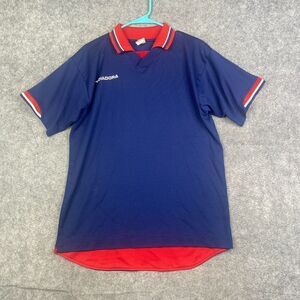 VTG Diadora Mens Soccer Jersey Polyester Size Medium #8 USA Made 80's 90's